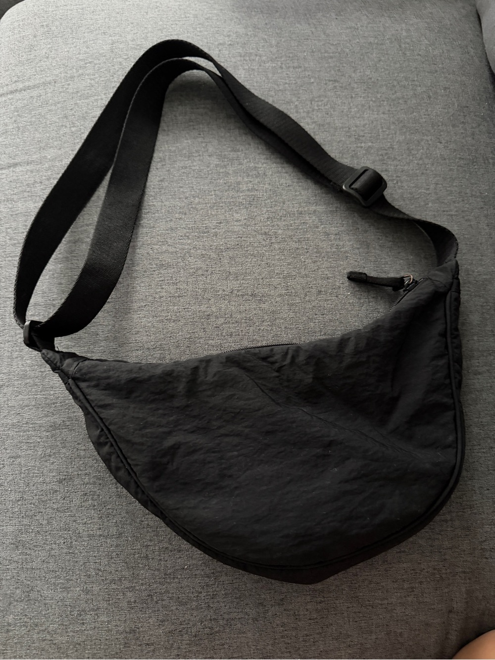 Uniqlo Classic Black Crescent Shoulder/crossbody Bag